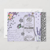 lavender Collage Briefkaart (Voorkant / Achterkant)