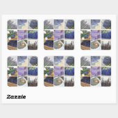 Lavender Collage Vierkante Sticker (Vel)