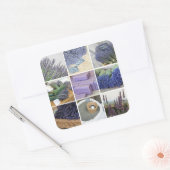 Lavender Collage Vierkante Sticker (Envelop)