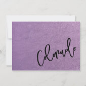 Lavender Colorado Passport bedankpas Bedankkaart (Achterkant)