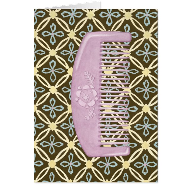 Lavender Comb over Chocolate Background (Voorkant)
