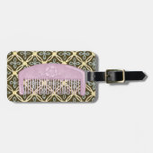 Lavender Comb over Chocolate Background Bagagelabel (Voorkant horizontaal)