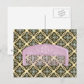 Lavender Comb over Chocolate Background Briefkaart (Voorkant / Achterkant)