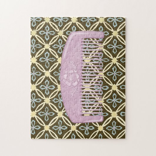 Lavender Comb over Chocolate Background Legpuzzel (Verticaal)
