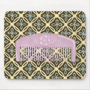 Lavender Comb over Chocolate Background Muismat