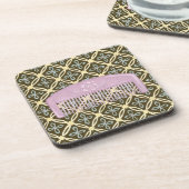 Lavender Comb over Chocolate Background Onderzetter (Linkerzijde)