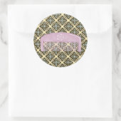 Lavender Comb over Chocolate Background Ronde Sticker (Tas)