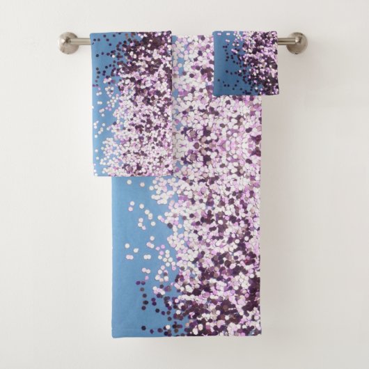 Lavender confetti bad handdoek (Insitu)
