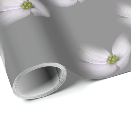 Lavender Cosmos flower op Grey Cadeaupapier (Rol Hoek)
