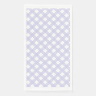 Lavender Country Style Gingham Pattern Napkins Servet