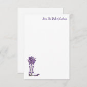 Lavender Cowboy Boot Card Bedankkaart (Voorkant / Achterkant)