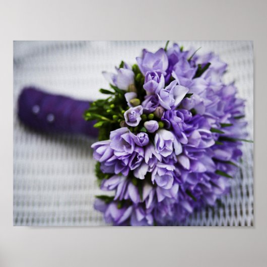 Lavender Crocus Bridal Bouquet Poster (Voorkant)