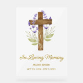 Lavender cross Memorial Funeral (Recto)