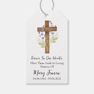 Lavender Cross Memorial Funeral Seed Packet  Cadeaulabel