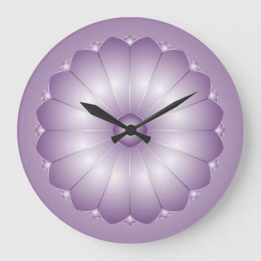 Lavender Cushion Flower Wall klok (Voorkant)