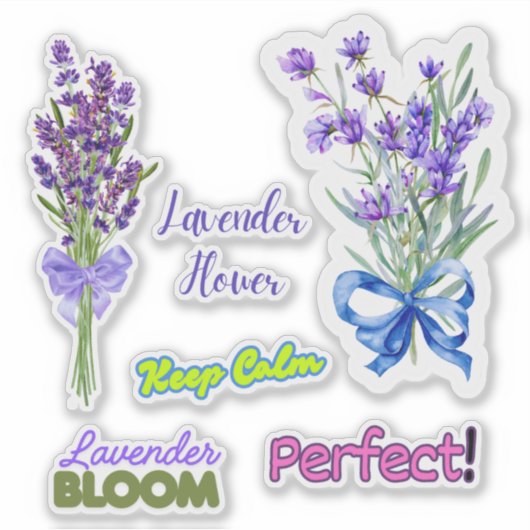 Lavender Custom-Cut Vinyl Sticker (Devant)