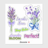 Lavender Custom-Cut Vinyl Sticker (Vel)