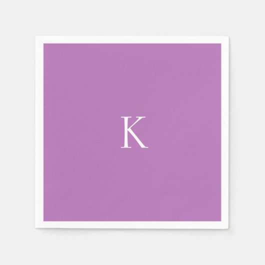 Lavender Custom Initiaal Cocktail Servet (Voorkant)