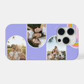 Lavender Cute Modern 3 Photo Layout Custom (Verso Horizontal)