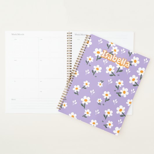 Lavender Daisy Floral Pattern (Devant avec enveloppe)