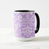 Lavender Damask; Chalkboard uiterlijk Mok (Voorkant rechts)