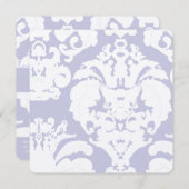 Lavender Damask Wedding Uitnodiging (Voorkant / Achterkant)