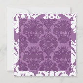 Lavender Damask Wedding Uitnodiging (Achterkant)