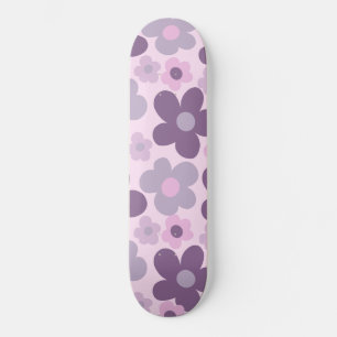 Lavender Dasies Retro Dream #1 #retro #decor #art Skateboard