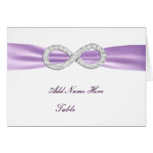 Lavender Diamond Infinity Mariage Table Place Card (Devant Horizontal)