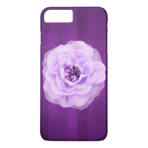 Lavender Diamond Roos Paars Grunge iPhone 8 Plus / 7 Plus Hoesje