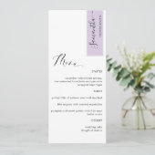 Lavender die met het Elegant Menu van de Naam van (Staand voorkant)