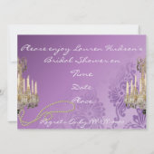 LAVENDER DOMMASK W - INVITATION DE LA DOUCHE BRIDA (Dos)