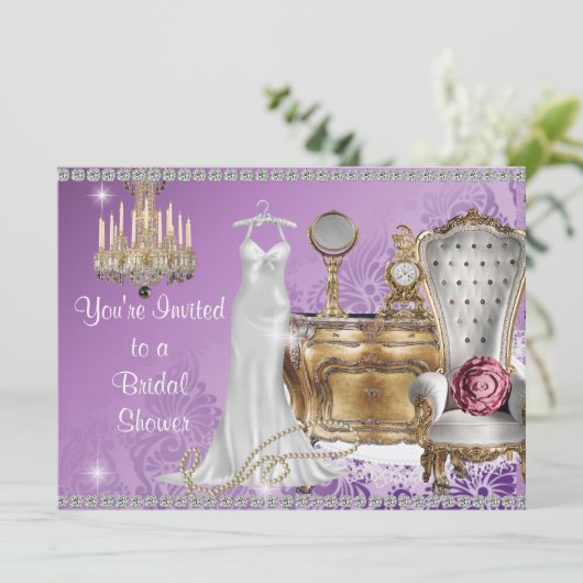 LAVENDER DOMMASK W - INVITATION DE LA DOUCHE BRIDA (Debout devant)