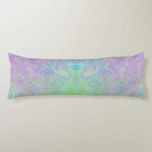Lavender Dream Neon Pastel Alcohol Inkt Abstract Lichaamskussen (Voorkant)