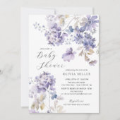 Lavender Dreams Baby Shower Invitations (Devant)