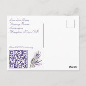 Lavender Dreams: Waterverf bruiloft Briefkaart (Achterkant)
