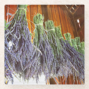 Lavender Drogen in een schuur Glazen Onderzetter