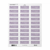 Lavender Elegant Damask Étiquette (Feuille entière)