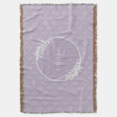 Lavender Elegant Damask gepersonaliseerd Deken (Voorkant Verticaal)