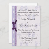 Lavender Elegant Wedding Invitation Kaart (Voorkant / Achterkant)