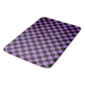 Lavender en Black Checkered Pattern Badmat (Gekanteld)