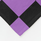 Lavender en Black Checkered Pattern Fleece Deken (Hoek)