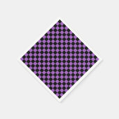 Lavender en Black Checkered Pattern Servet (Hoek)