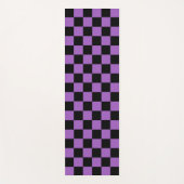Lavender en Black Checkered Pattern Yogamat (Voorkant)