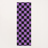 Lavender en Black Checkered Pattern Yogamat (Achterkant)