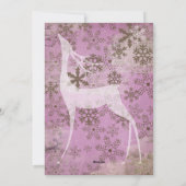 Lavender en bruine Snowflakes Fotodag Kaart (Achterkant)