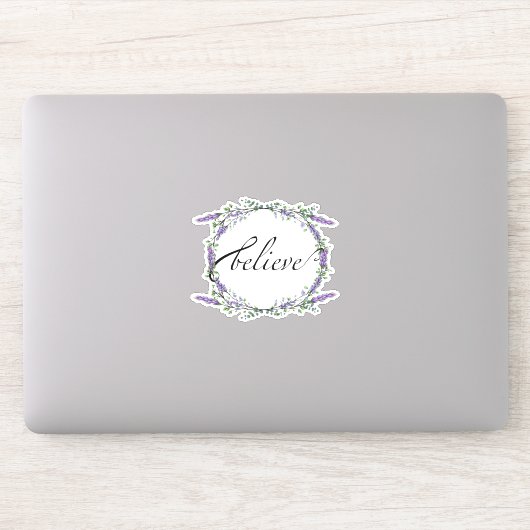 Lavender en Eucalyptus Believe Sticker (Computer)