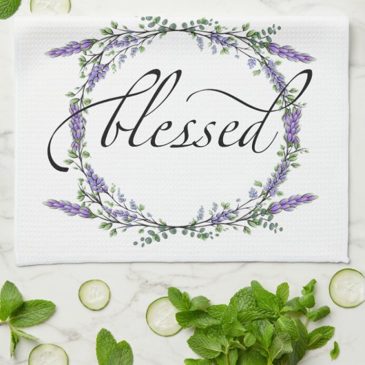 Lavender en Eucalyptus Blessed Theedoek (Gevouwen)