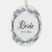 Lavender en Eucalyptus Bride Keramisch Ornament (Rechts)