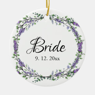 Lavender en Eucalyptus Bride Keramisch Ornament
